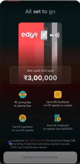 Edge CSB Bank RuPay Credit Card